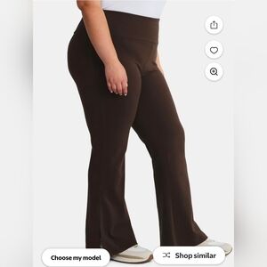 Terra & Sky Women's Flare Leggings in a Chocolate Color 0X NWT